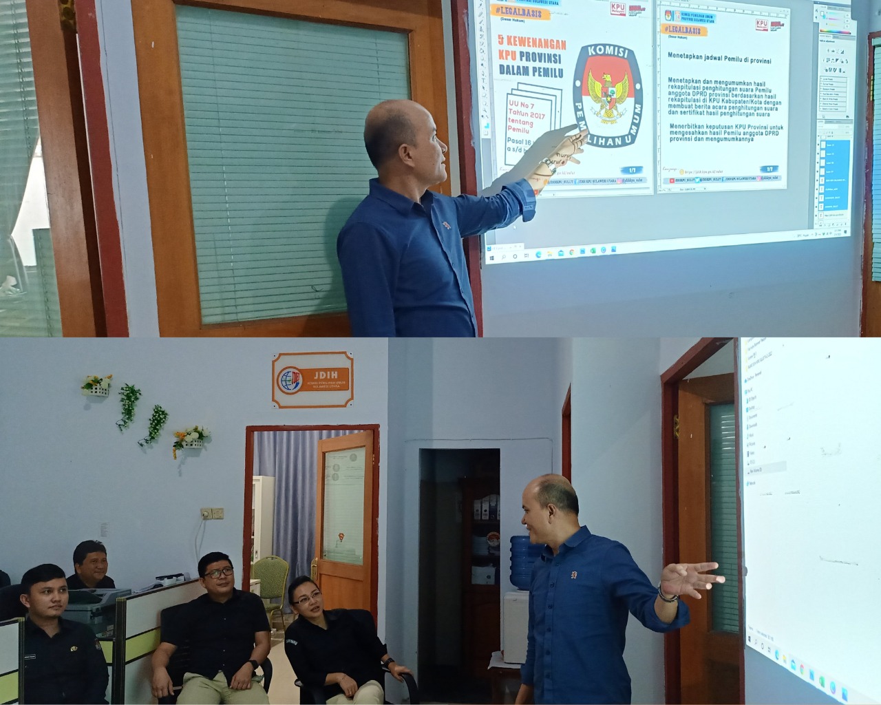 Optimalkan Edukasi Pemilu Melalui Konten di Medsos, Tim JDIH KPU Sulut Rutin Gelar Rapat Evaluasi